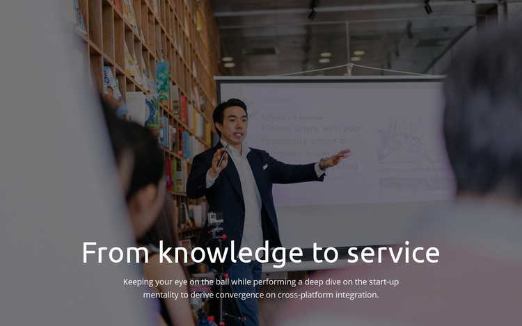 From knowledge to service eCommerce Template