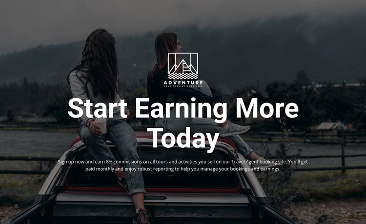Start earning today Website Template
