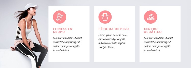 Programas de fitness y clases especializadas Plantilla CSS