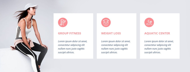 Fitness programs and specialty classes Homepage Design