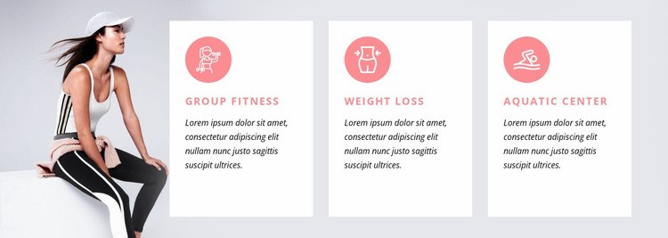 Fitness programok és speciális órák Html Weboldal készítő