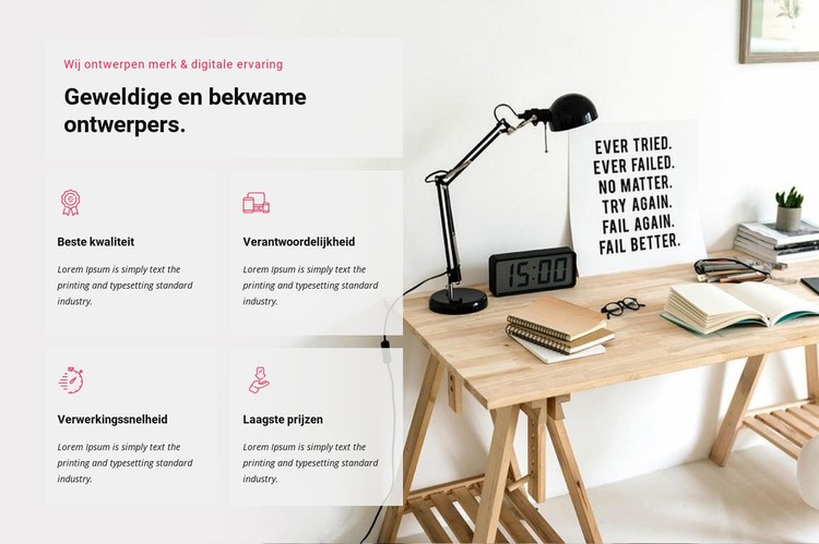 We ontwerpen digitale ervaring Website Builder-sjablonen