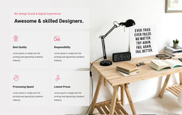 We Design Digital Experience - One Page Template For Any Device