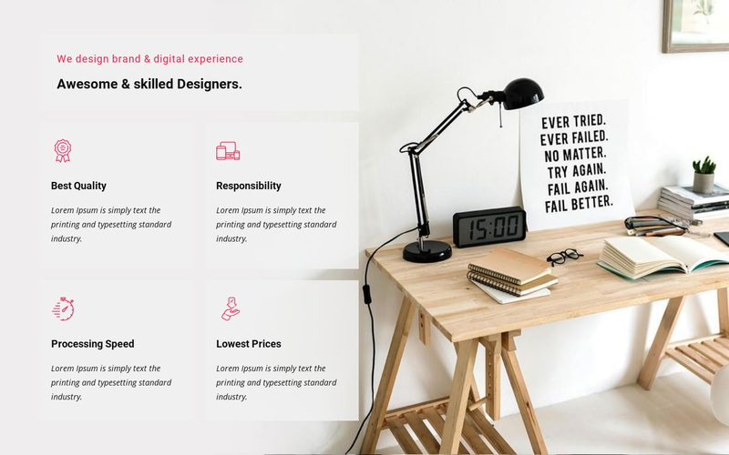 We design digital experience Squarespace Template Alternative