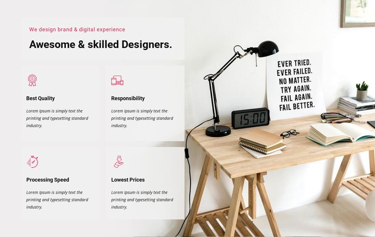 We design digital experience Webflow Template Alternative