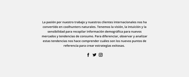 Iconos sociales de anuncios de texto Diseño de páginas web