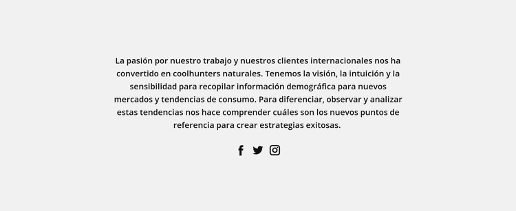 Iconos sociales de anuncios de texto Tema de WordPress