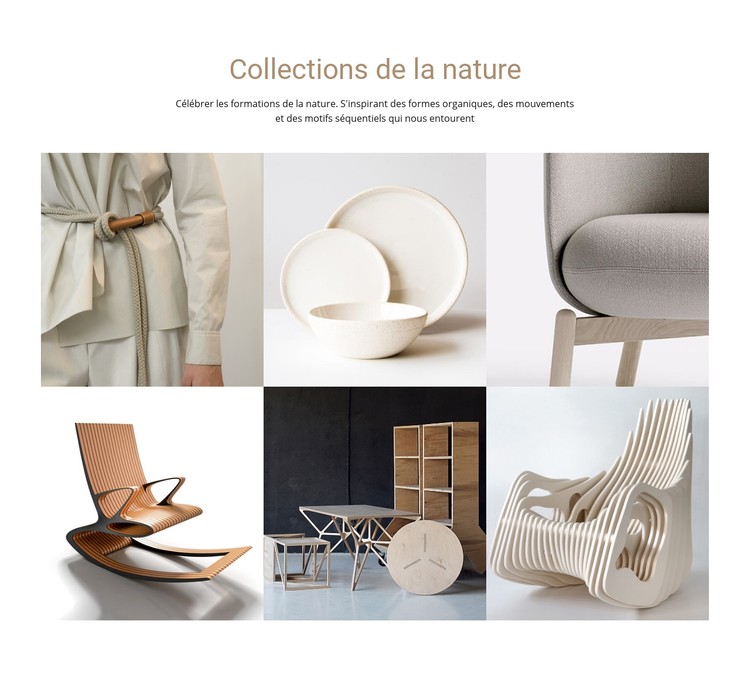 Collections nature d'intérieur Modèle CSS