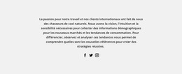Texte Et Icônes Sociales : Modèle De Site Web Simple