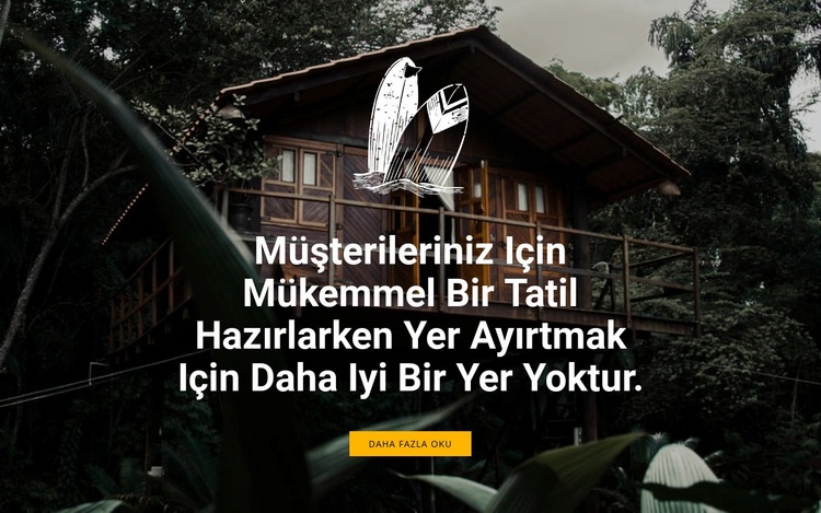 Müşterileriniz İçin Tatil Açılış sayfası