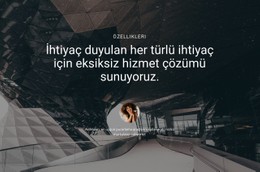 Eksiksiz Hizmet Çözümü Sunun Basit HTML CSS Şablonu