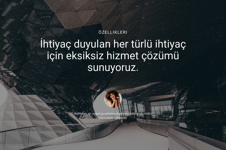 Eksiksiz hizmet çözümü sunun HTML Şablonu