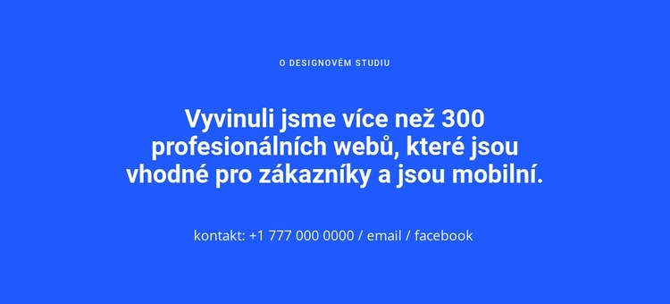 Mobilní webové stránky Šablona CSS