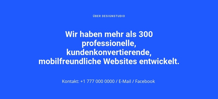 Mobile freundliche Websites HTML Website Builder