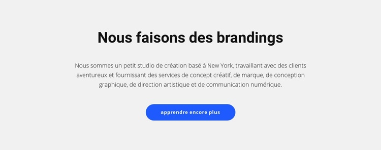 Pour les marques qui vendent des choses Conception de site Web