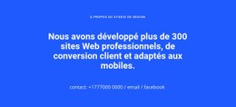 Sites Web Adaptés Aux Mobiles : Modèle Simple D'Une Page