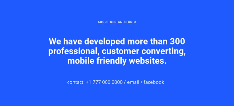 Mobile friendly websites Homepage Design