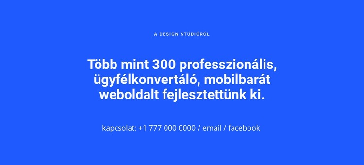 Mobilbarát weboldalak Weboldal sablon