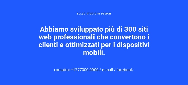 Siti web ottimizzati per dispositivi mobili Costruttore di siti web HTML