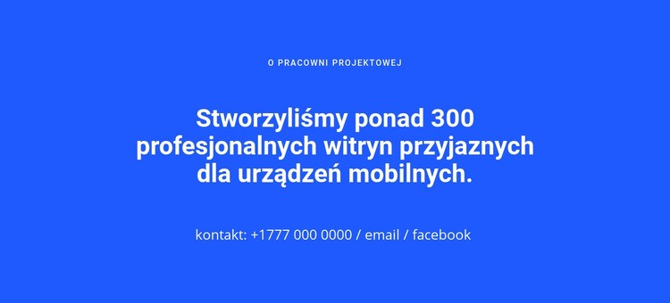 Witryny przyjazne dla urządzeń mobilnych Kreator witryn internetowych HTML