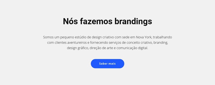 Para marcas que vendem coisas Design do site