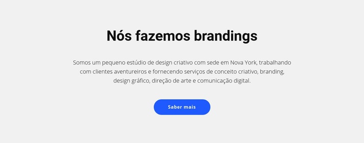 Para marcas que vendem coisas Maquete do site