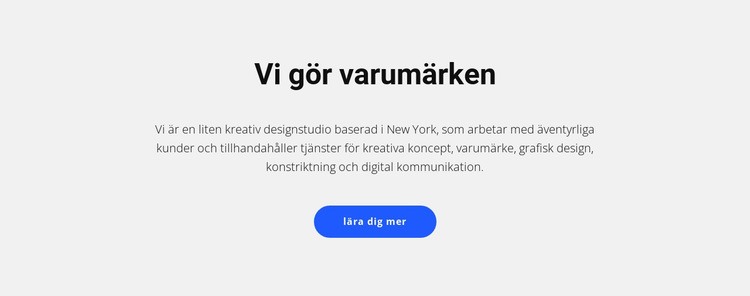 För märken som säljer saker CSS -mall