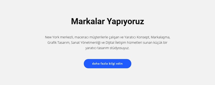 Bir şeyler satan markalar için Html Web Sitesi Oluşturucu