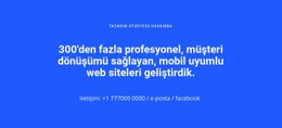 Mobil Uyumlu Web Siteleri - Tek Sayfalı Şablonu Kullanmaya Hazır