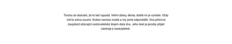 Vycentrovaný text Šablona webové stránky