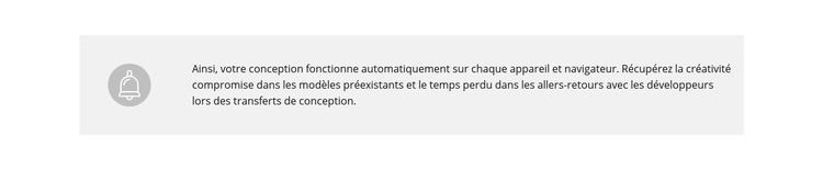 Texte avec icône Page de destination