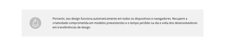 Texto com ícone Modelo de uma página