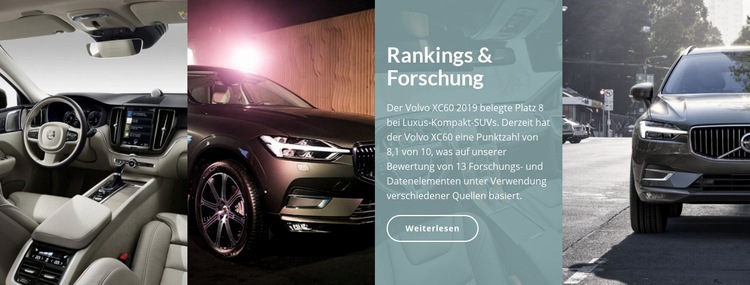 Car Rankings Forschung Website design