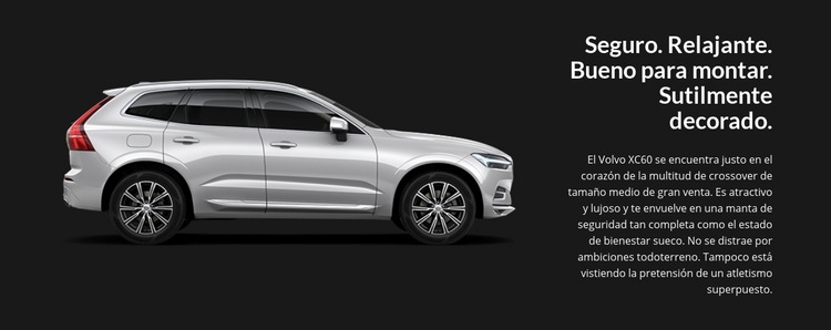 Nuevos modelos Volvo Maqueta de sitio web