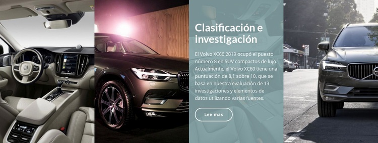 Investigación de rankings de autos Página de destino