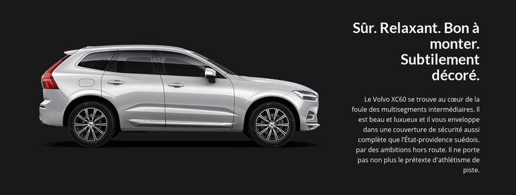 Nouveaux modèles Volvo Conception de site Web