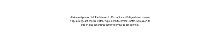 Bloc de texte centré Modèle HTML