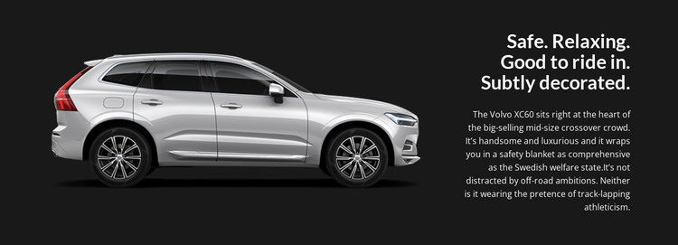 Volvo new models HTML Template