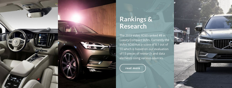 Car rankings research HTML Template