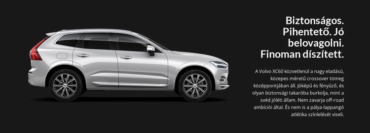 Volvo új modellek Weboldal sablon