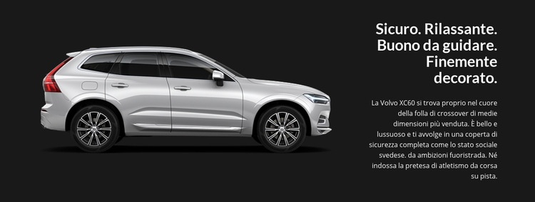 Nuovi modelli Volvo Mockup del sito web