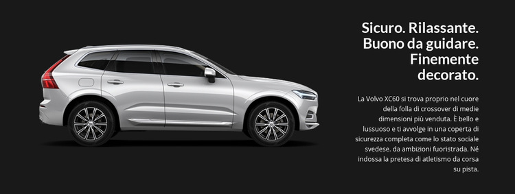 Nuovi modelli Volvo Modello di sito Web