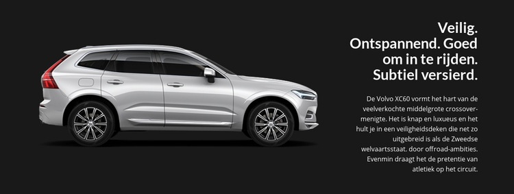 Volvo nieuwe modellen Html Website Builder