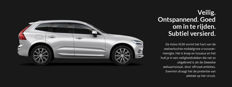 Volvo nieuwe modellen Website mockup