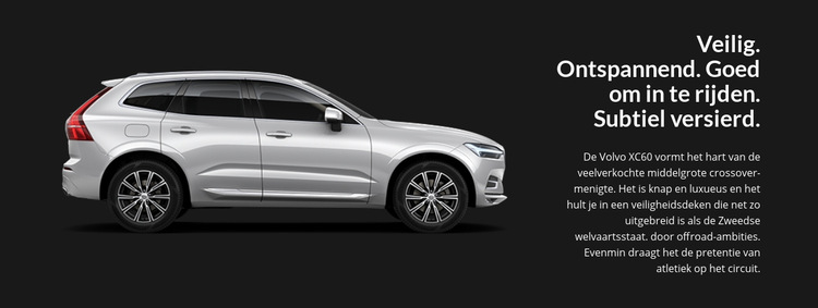 Volvo nieuwe modellen Website sjabloon