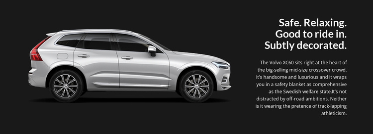 Volvo new models One Page Template