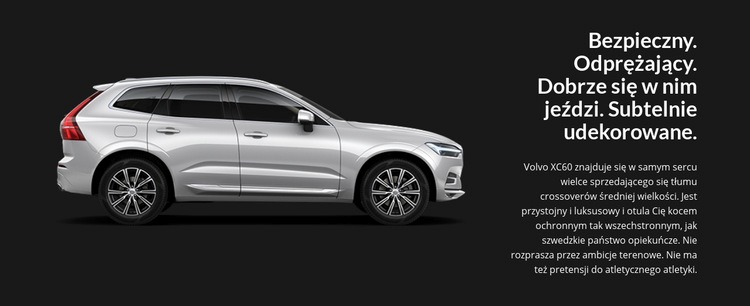 Nowe modele Volvo Makieta strony internetowej
