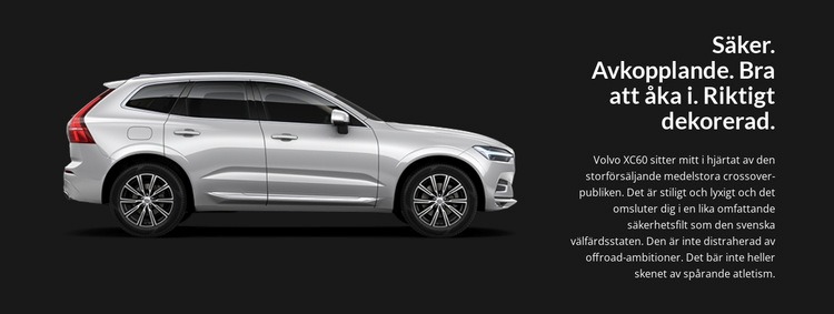 Volvos nya modeller Hemsidedesign