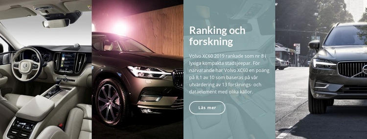 Bilrankningsforskning Webbplats mall