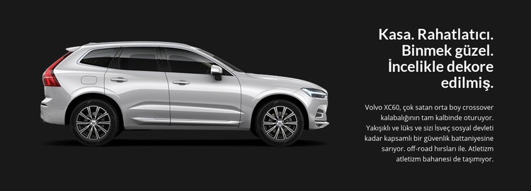 Volvo yeni modeller Bir Sayfa Şablonu